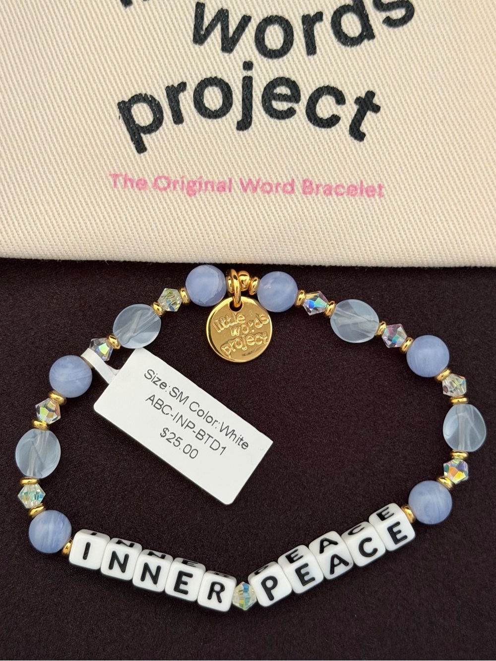 Little Words Project “Inner Peace” Beaded Stretch Bracelet